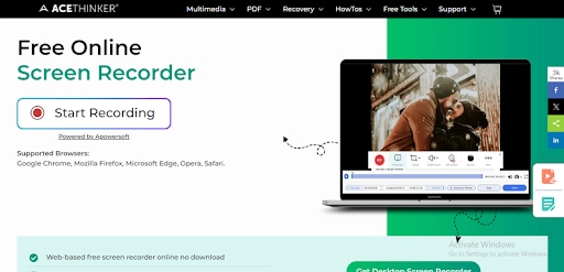 free online acethinker screen recorder