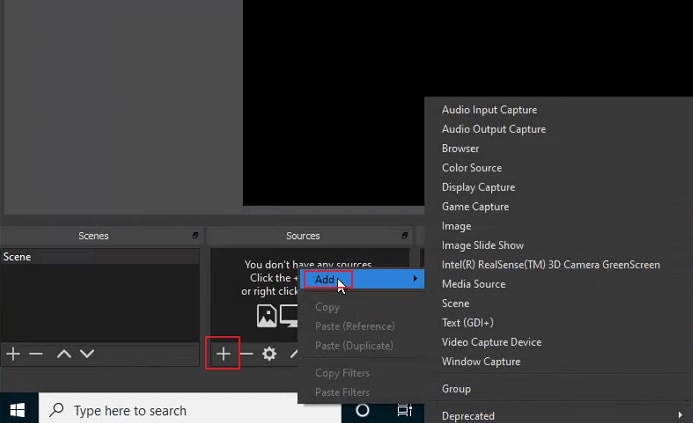 obs studio display capture