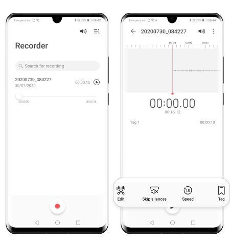 play the recording