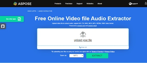 aspose audio extractor save as mp3