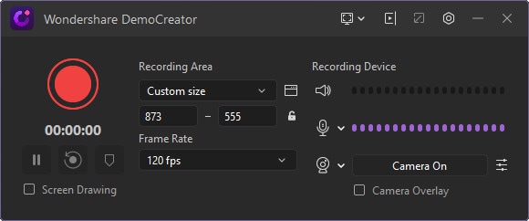 setup recording parameters