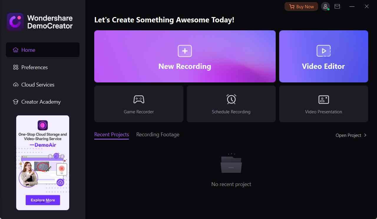 democreator start
