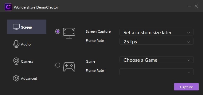 game recoder setting