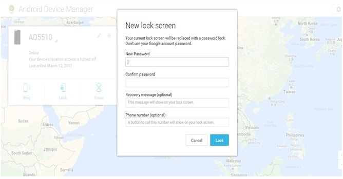 set new lock code