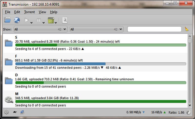 Schnellster Torrent-Downloader - Transmissionbt