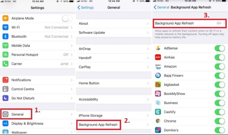 iphone hintergrundaktualisierung app
