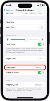 auto lock passcode