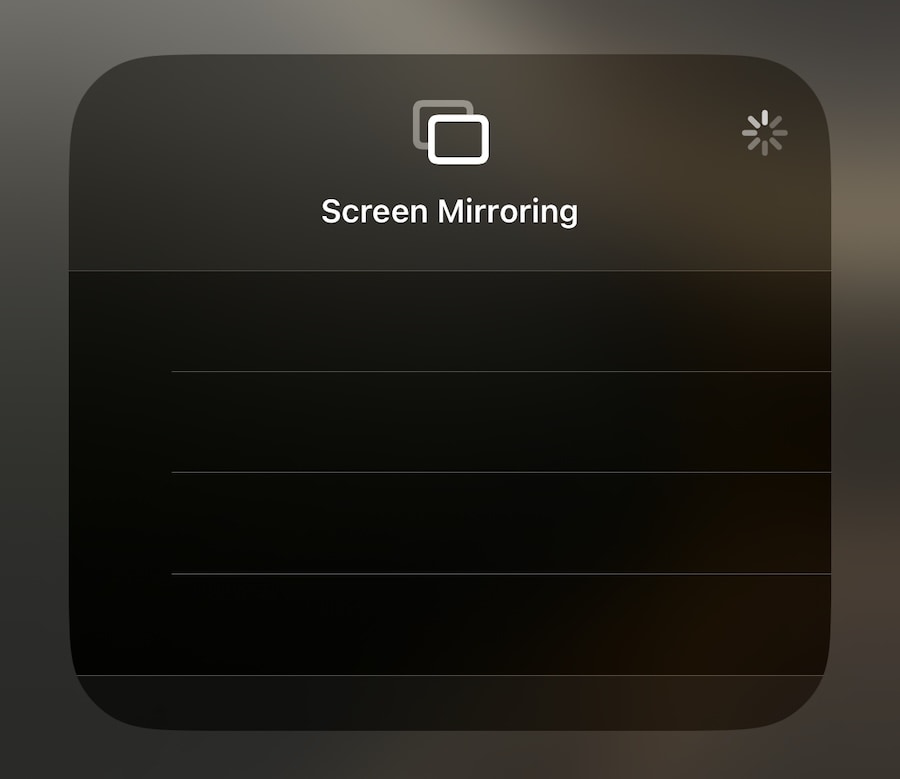 screen mirroring in ios control center