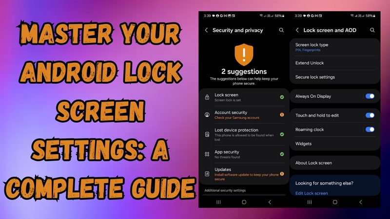 android lock screen settings