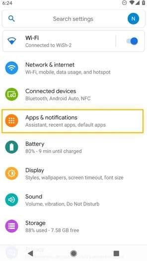 adjusting notification settings