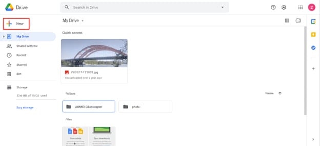 upload a new file