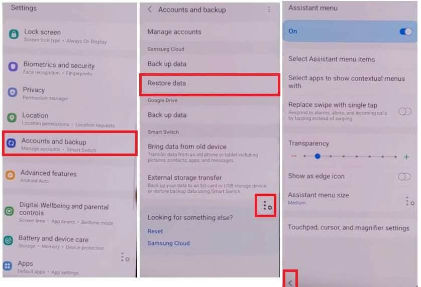 restore data