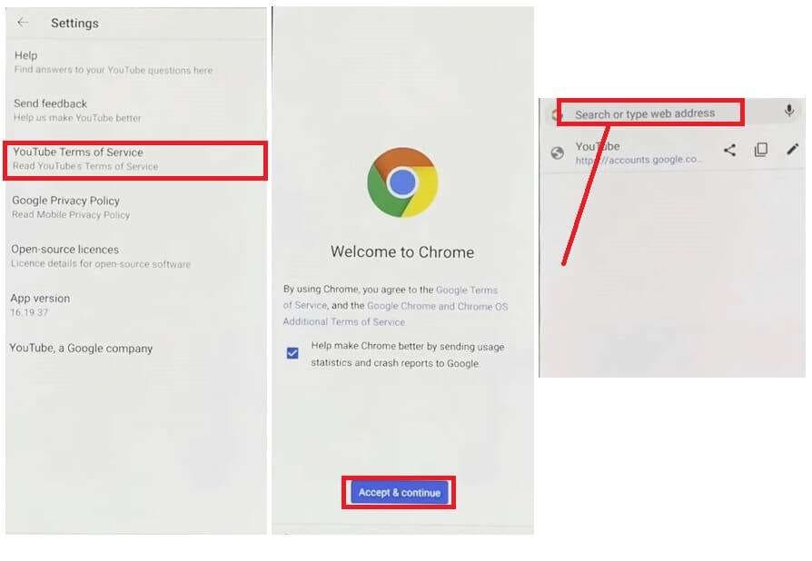 access chrome via youtube