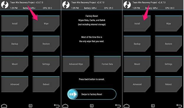 in twrp, tap wipe, then factory reset and install a new custom rom