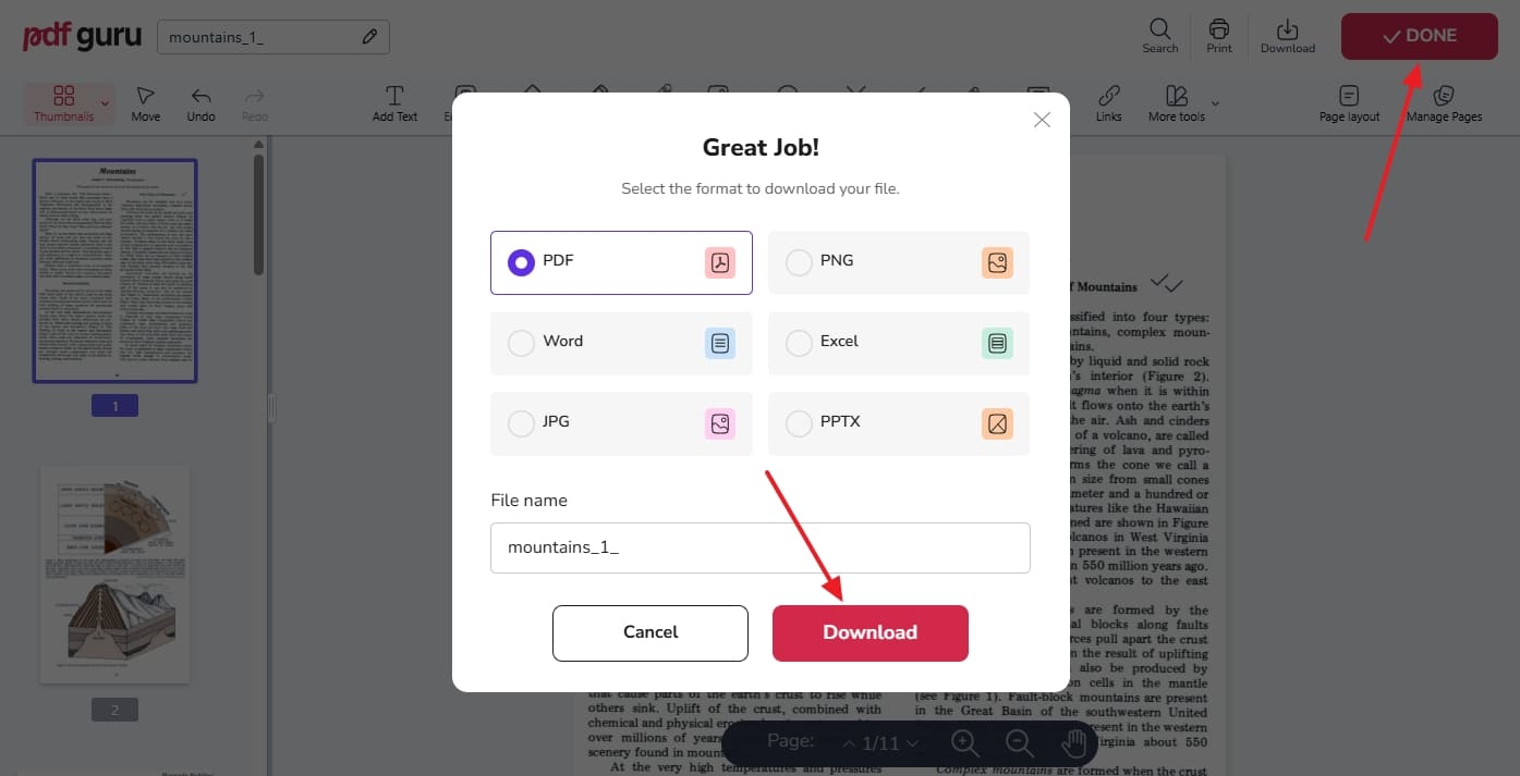 download password protected pdf