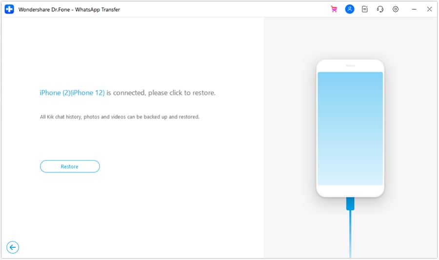 initiate kik ios backup