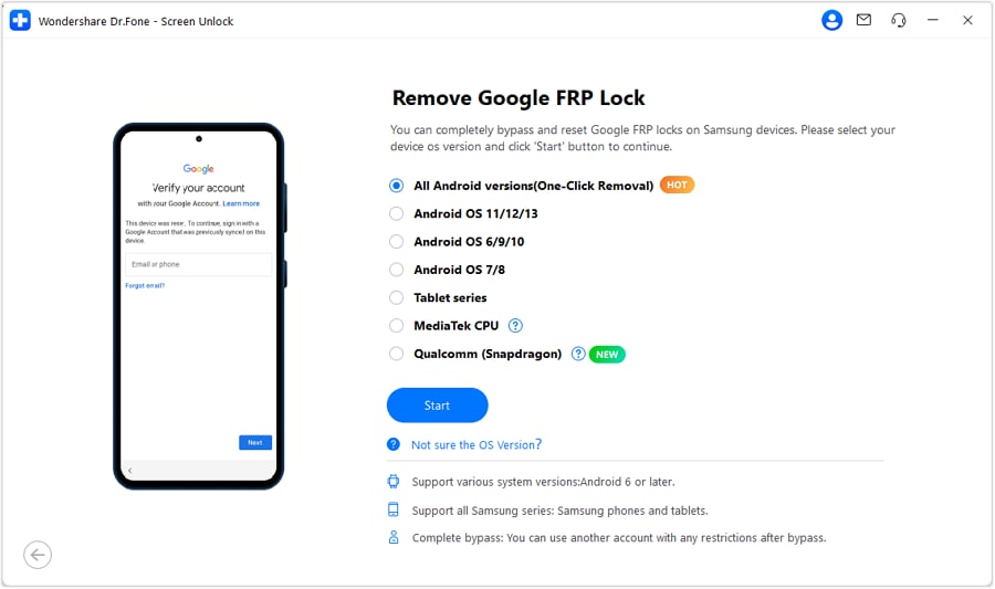 drfone screen unlock homepage