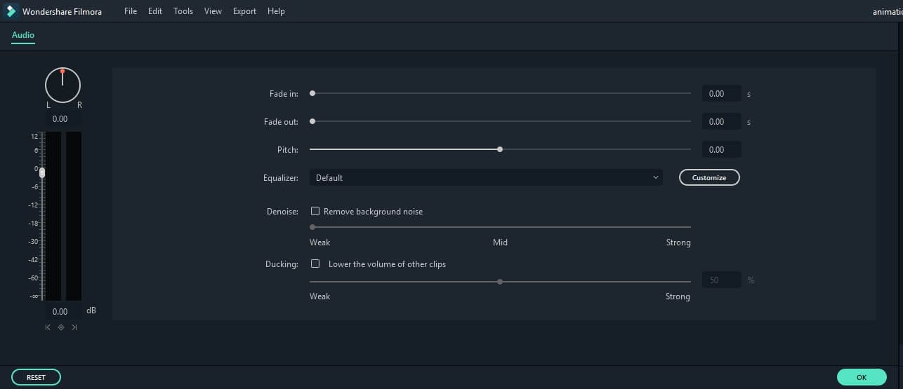 audio editing options