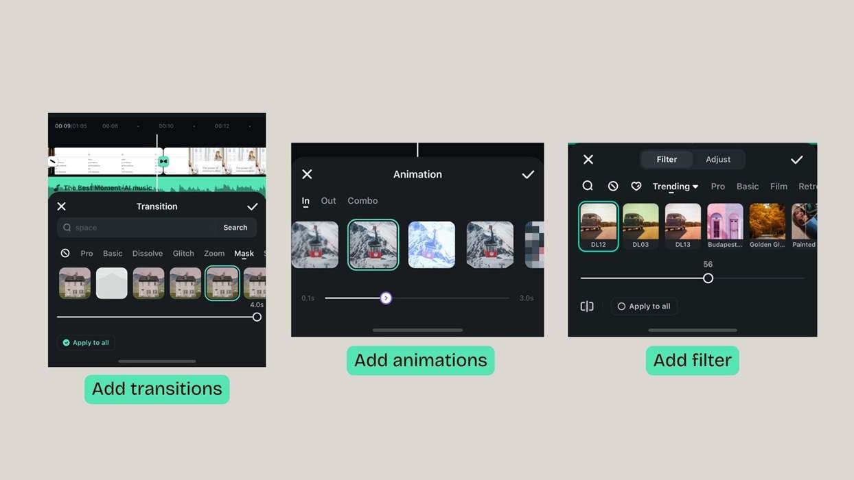 add creative effects to your slideshow
