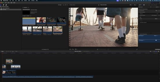 вид временной шкалы в магнитной временной шкале final cut pro 