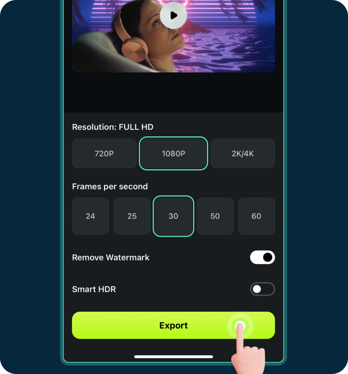 export or share your video