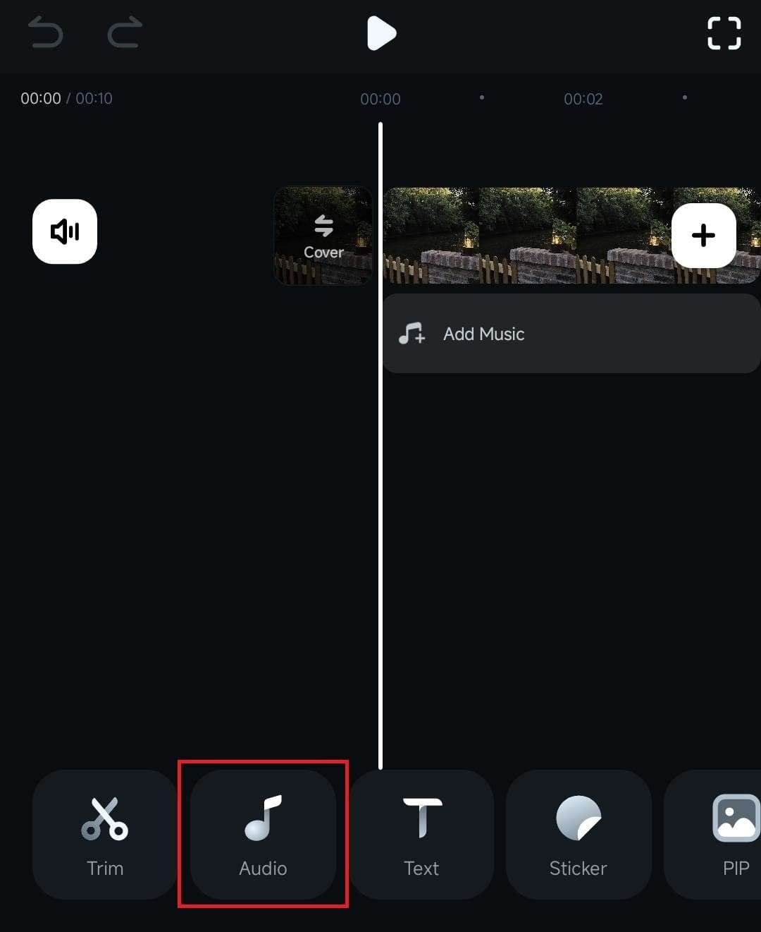 tap on audio