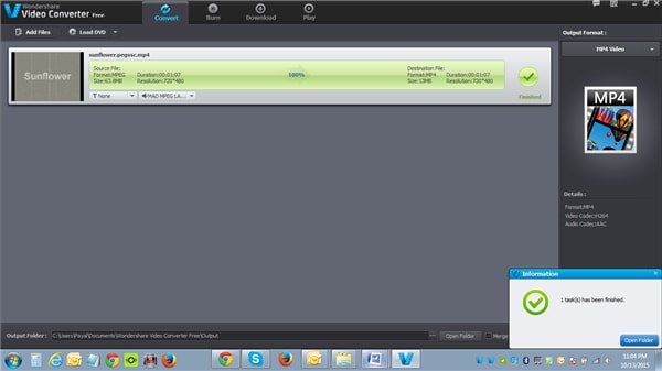 Converti MPEG/MPEG-1/MPEG-2 in MP4 