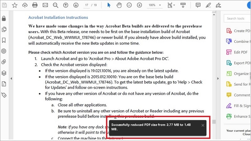 optimize pdf using acrobat pro