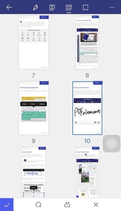 extrair uma página dum pdf no ipad
