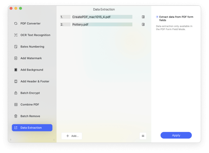 extract data from pdf mac
