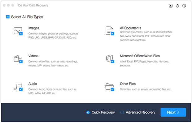 Softwares de recuperação de dados para Mac OS X El Capitan - Do Your data recovery for mac Free