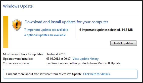 updates the Windows installation to fix blue screen of death 0x00000116