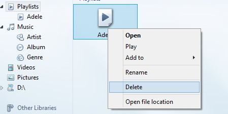 delete playlist