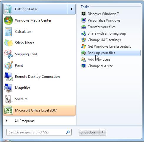 create a system image backup
