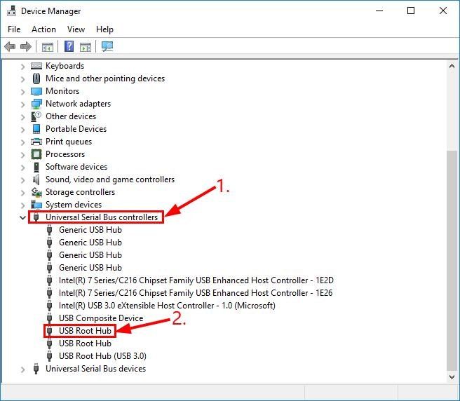 Корневой Концентратор USB