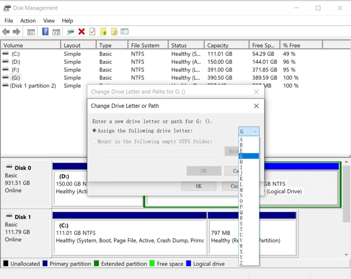 change Seagate drive letter