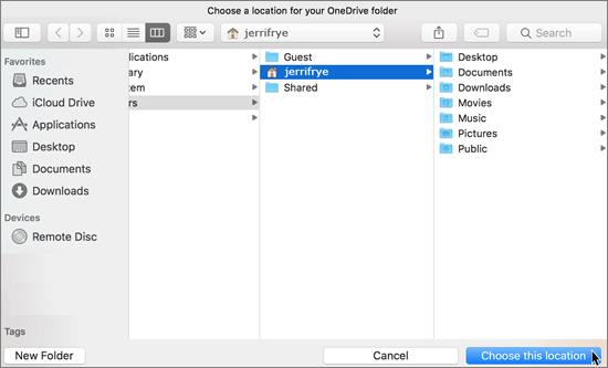 como sincronizar pasta no mac onedrive