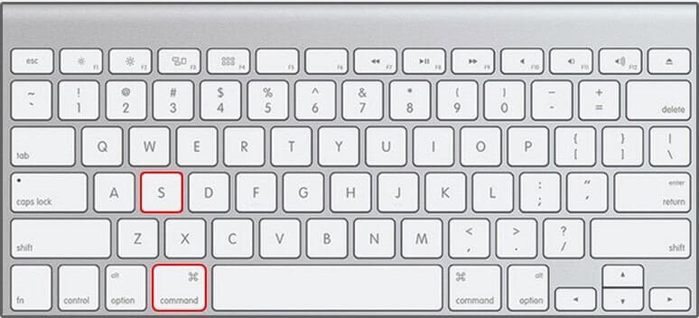 command and S keys highlighted
