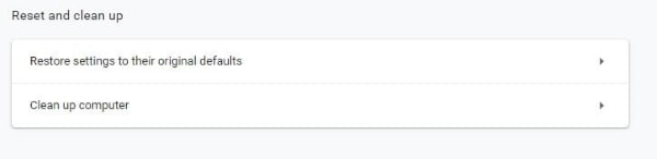 reset your chrome settings
