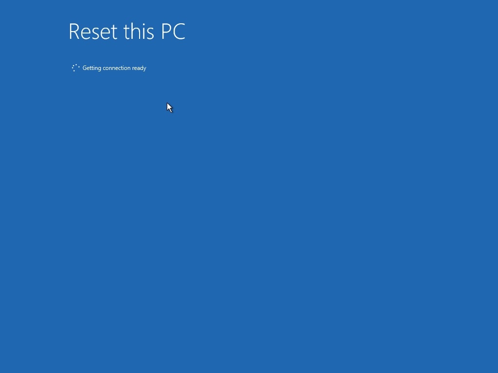 comece processo de reinicialização do pc