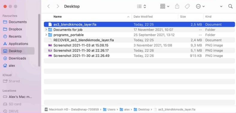 recover lost fla files from mac time machine