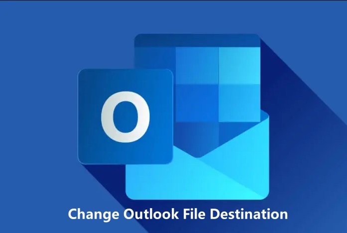 alterar o destino do arquivo do Outlook