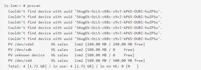 lvm metadata corrupt