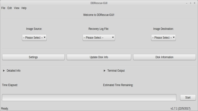 Interface GUI do Drescue