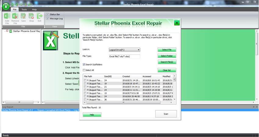 repair corrupt excel files step 3