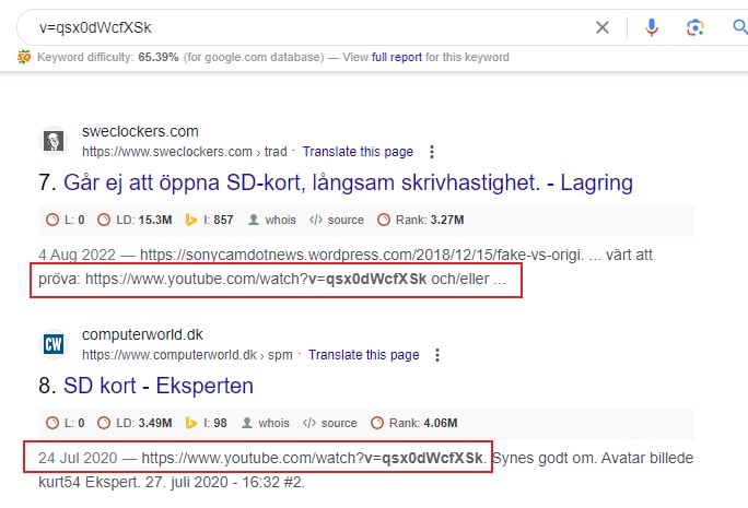 assista ao vídeo excluído do YouTube com link no Google