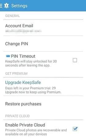 ative a opção de Nuvem privada