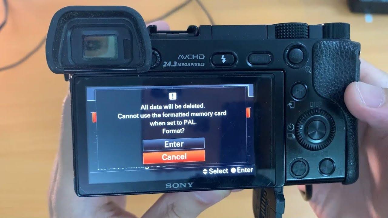 cliquez sur entrée pour formater la carte sd