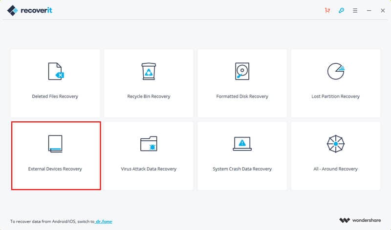 select a data recovery mode