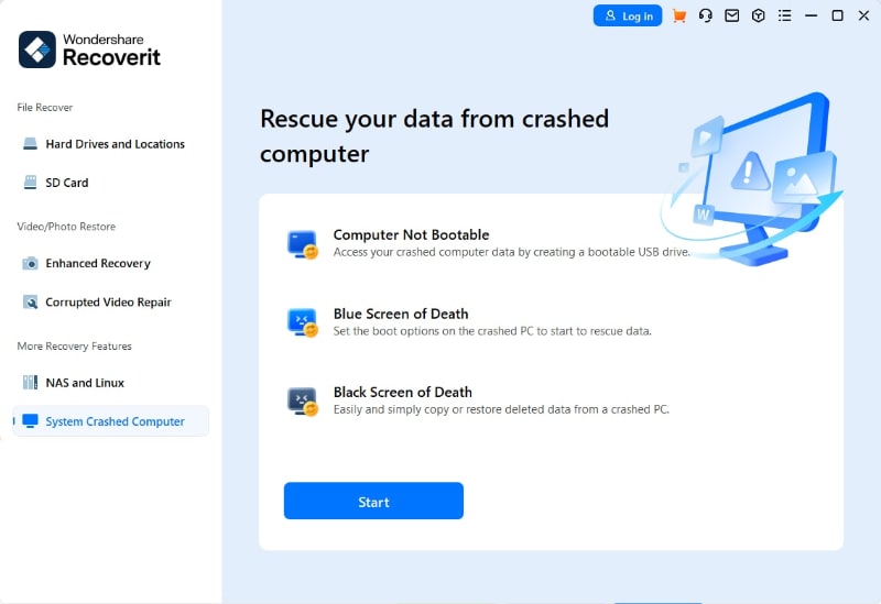 windows 10 black screen recovery
